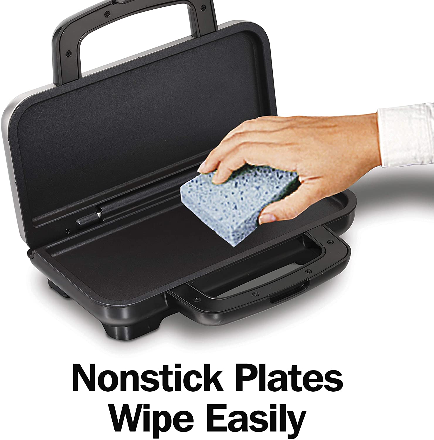 Proctor Silex Deluxe Hot Sandwich Maker, Nonstick Plates, Stainless Steel (25415)